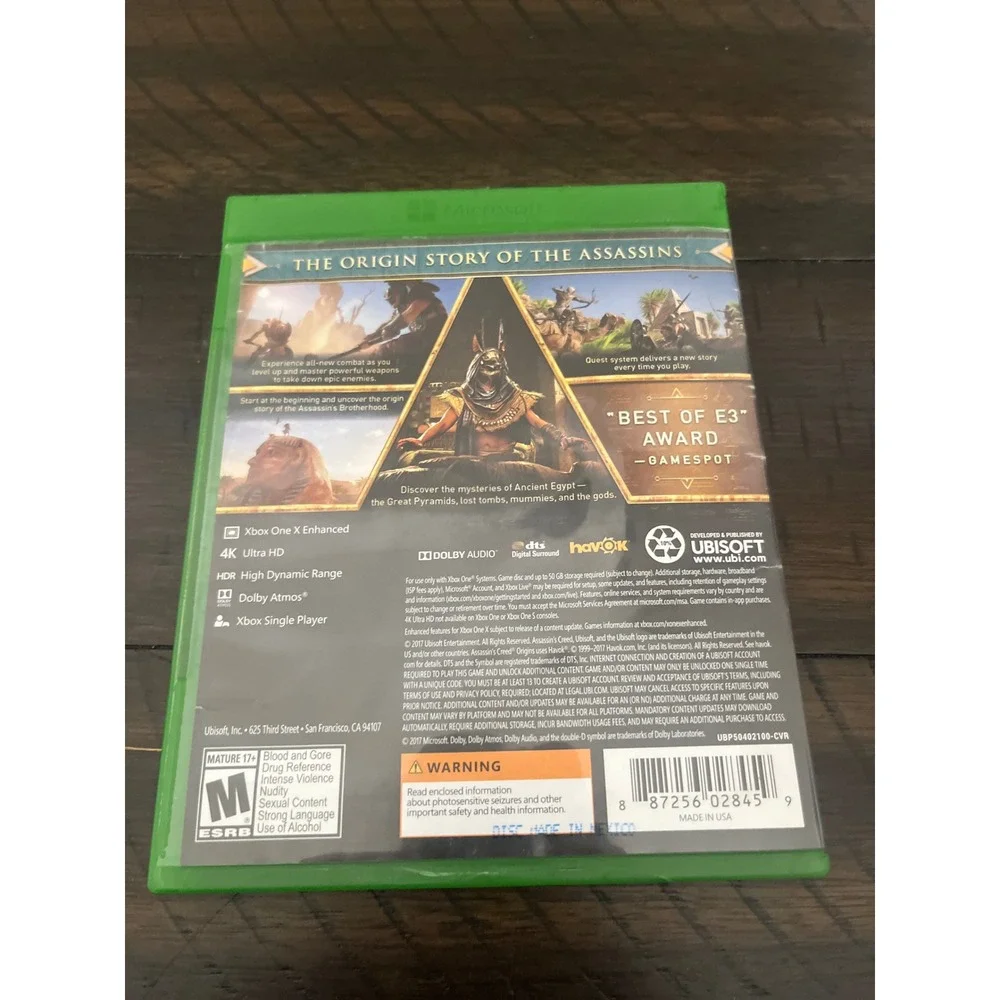 Assassins Creed Origins Xbox One Action Adventure Game Ancient Egypt Ubisoft